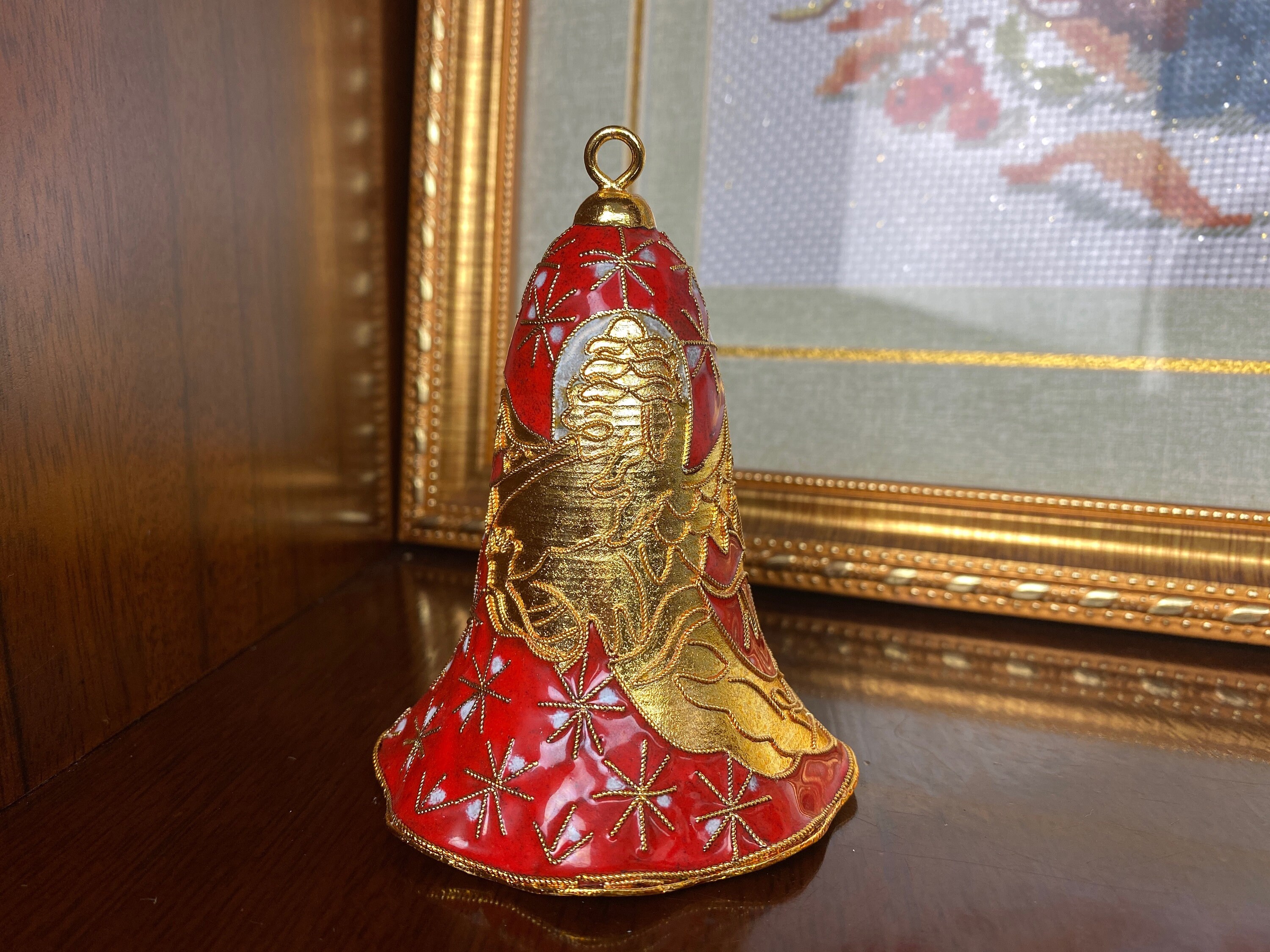 Cloisonné Christmas Bell Guardian Angel Collective Bell Etsy