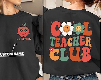 Teacher Shirt, Cool Teacher Club, Teacher Squad Shirt, Custom Teacher Gift, Back To School, Teachers Day, Teacher Appreciation Gift
