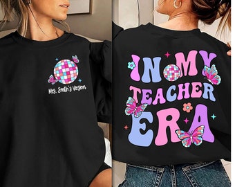 Teacher Shirt, In My Cool Teacher Era, Custom Teacher Name Shirt, Retro Teacher Era Shirt, Back To School Shirt, Teacher Appreciation Gift