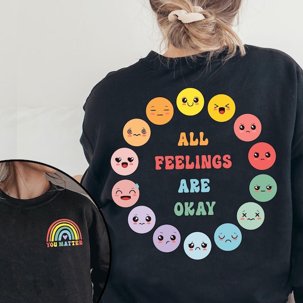 School Psychologist Shirt, All Feelings Are Okay Shirt, Mental Health Shirt, School Counselor Shirt, Mental Health Awareness, ADHD Shirt