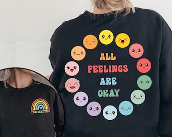 School Psychologist Shirt, All Feelings Are Okay Shirt, Mental Health Shirt, School Counselor Shirt, Mental Health Awareness, ADHD Shirt