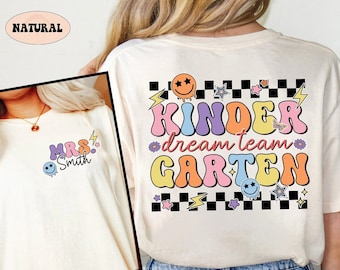 Teacher Shirt, Kindergarten Dream Team, Cute Kindergarten Teacher Shirt, Retro Kindergarten Shirt, Back To School, Teacher Appreciation Gift