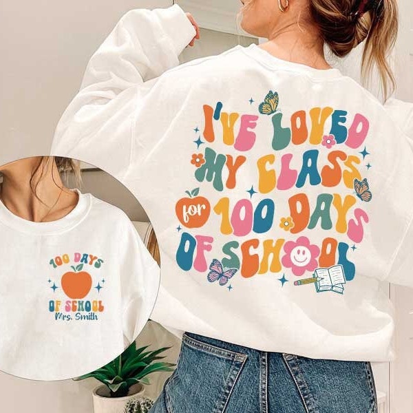 Teacher 100 Days of School Shirt, Custom 100th Day Of School Shirt, Teacher 100 Days Tshirt, Teacher Life, Teacher Appreciation Gift