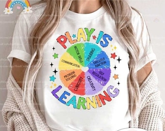 Teacher Shirt, Play Is Learning Teacher Tshirt, Teacher Life, Back To School, Kindergarten Teacher, Teacher Appreciation Gifts, Teacher Gift