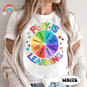 Teacher Shirt, Play Is Learning Teacher Tshirt, Teacher Life, Back To School, Kindergarten Teacher, Teacher Appreciation Gifts, Teacher Gift