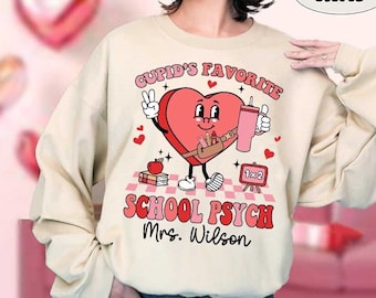 School Psychologist Valentine Shirt, Cupids Favorite School Psych Valentine Shirt, Valentines Day School Psych Sweatshirt, School Psych Gift