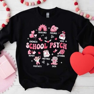 School Psychologist Heart Shirt Cute Gift For Women School Psychologist Heart Shirt Cute Gift For Women