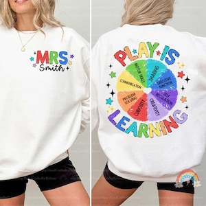 Teacher Shirt, Play Is Learning Teacher Shirt, Cute Teacher Life Shirt, Teacher Team Shirt, Kindergarten Teacher, Teacher Appreciation Gift