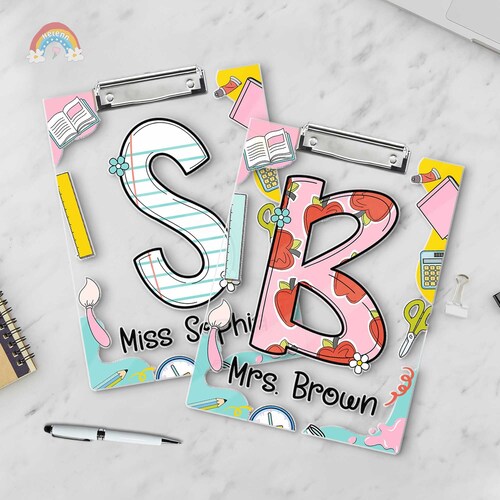 Custom Teacher Clipboard, Acrylic Clipboard For Teacher, Personalized Teacher Gift Christmas, Back To School Gift, Teacher Appreciation Gift