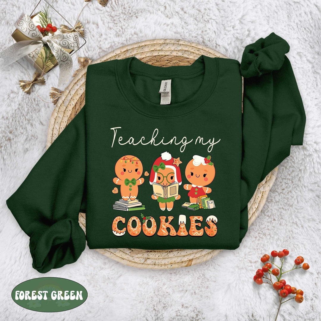 Teacher Christmas Shirt I Teach the Smartest Cookies - Etsy