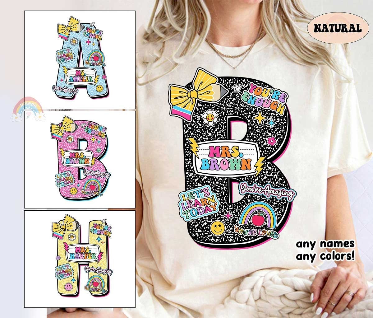 Personalized Teacher Shirt, Back To School Shirt, Custom Teacher Composition Book Shirt, First Day Of School, Teacher Appreciation Gifts