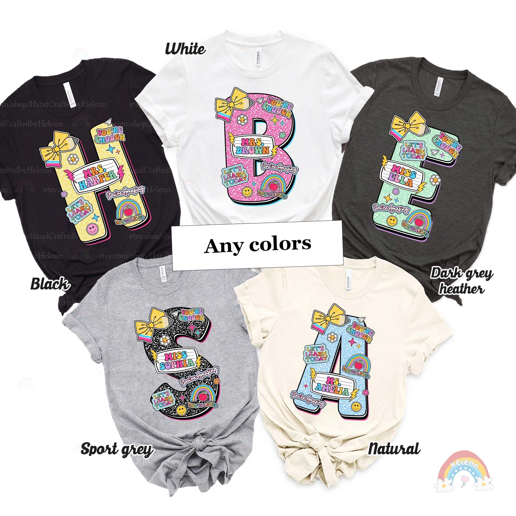 Personalized Teacher Shirt, Back To School Shirt, Custom Teacher Composition Book Shirt, First Day Of School, Teacher Appreciation Gifts