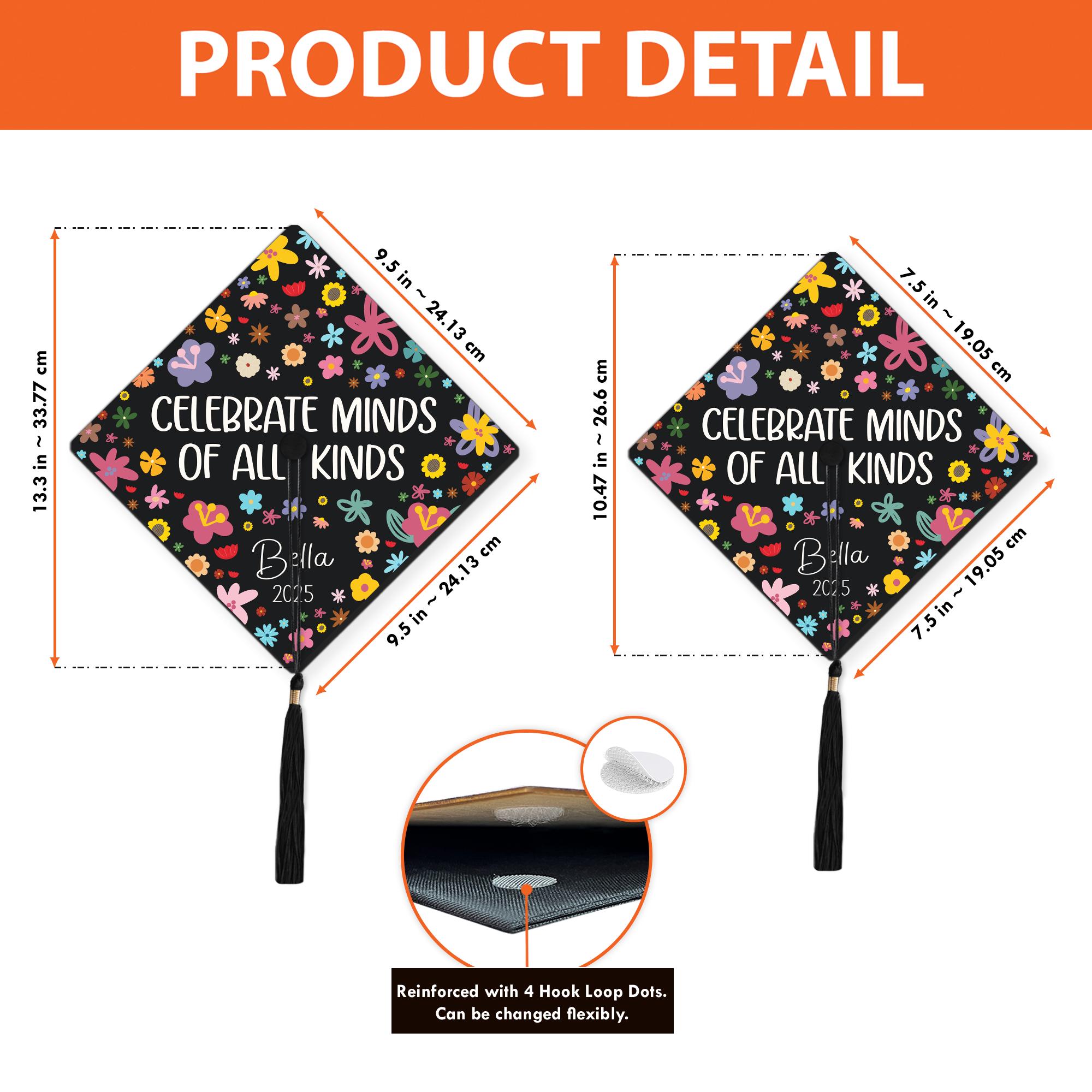 Graduation Cap Design Autism Custom Class of 2026 Graduation Cap Topper Celebrate Minds of All Kinds ...