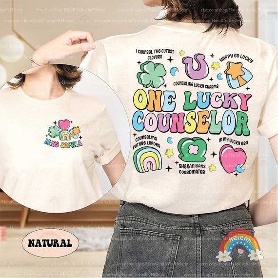 School Counselor St Patrick's Day Shirt, One Lucky School Counselor Shirt, Custom Saint Patricks Day Counselor, Counselor Appreciation Gifts