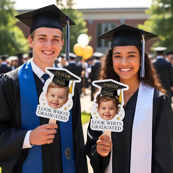 Personalized Graduation Photo Fan, Custom Class of 2026 Keepsake Prop