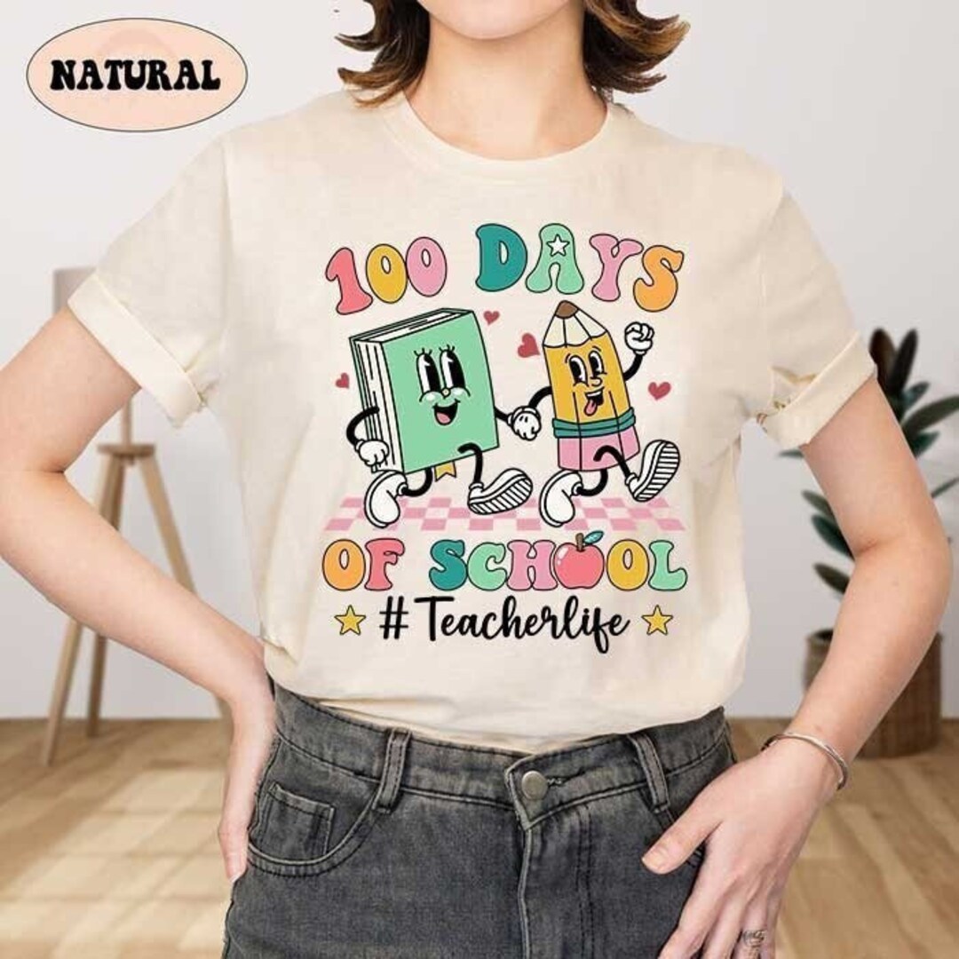 Teacher 100 Days of School Shirt, 100th Day of School Shirt, Cute 100