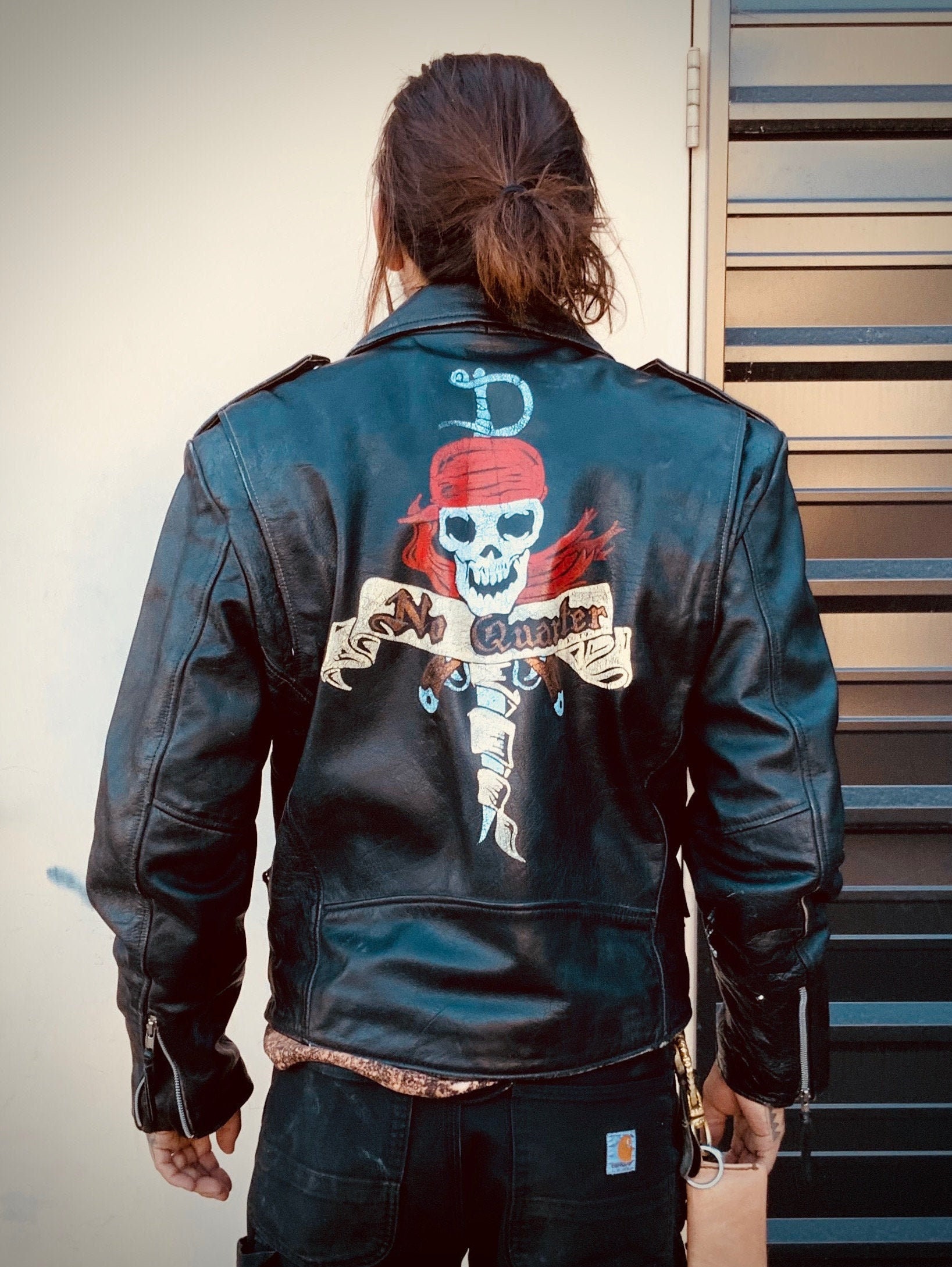 biker jacket no sleeves