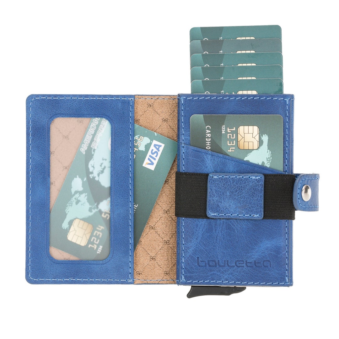 Minimalist Wallet With Money Clip and Strap Slim Metal Pop up Etsy