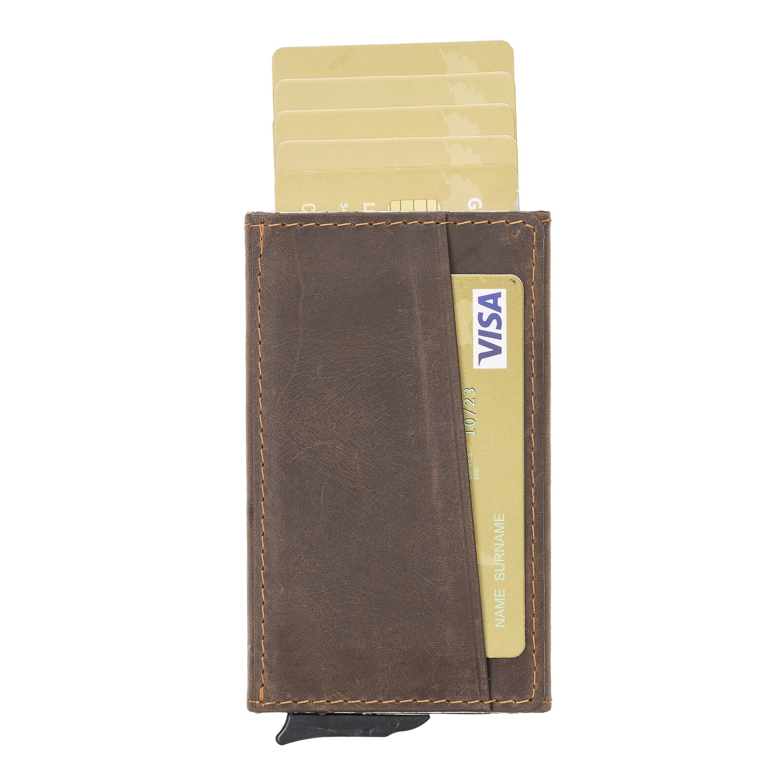 Minimalist Leather Pop up Wallets for Men Mens Slim Wallet Etsy