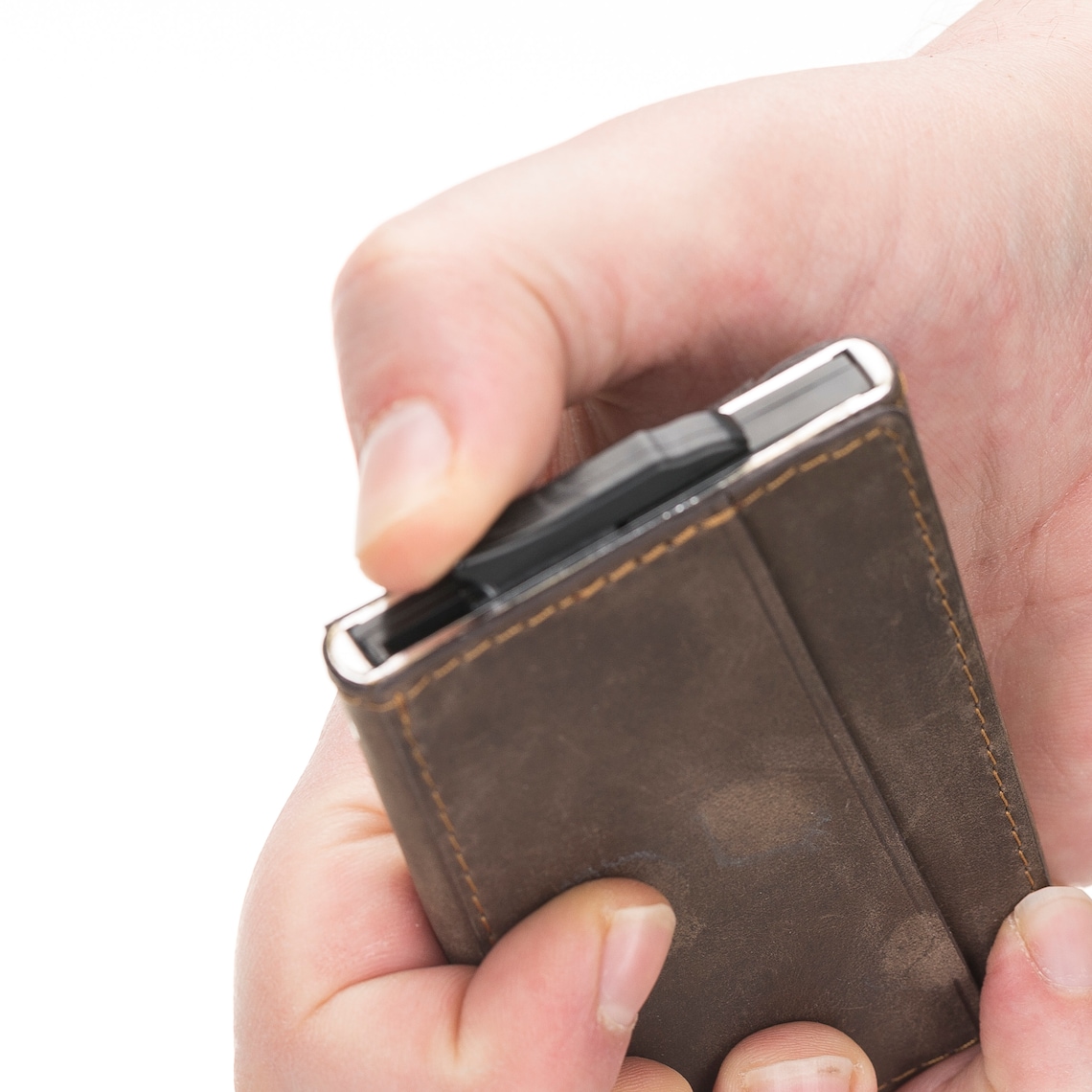 Minimalist Leather Pop up Wallets for Men Mens Slim Wallet Etsy