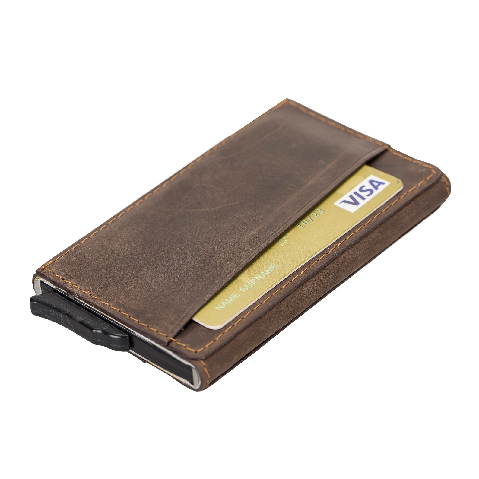 Minimalist Leather Pop up Wallets for Men Mens Slim Wallet Etsy