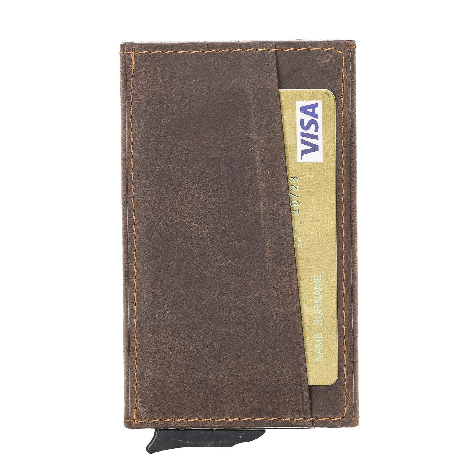 Minimalist Leather Pop up Wallets for Men Mens Slim Wallet Etsy