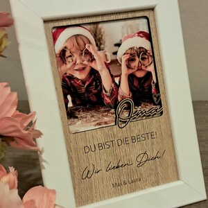 Geburtstagsgeschenk Weihnachtsgeschenk Oma Foto Bild personalisierbar Gravur Danke Papa Vatertag Liebe Geschenkidee Geburtstag Weihnachten