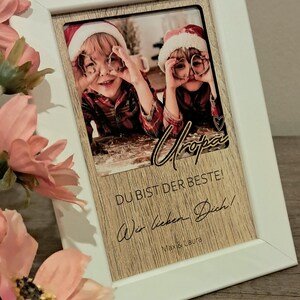 Geburtstagsgeschenk Weihnachtsgeschenk Uropa Foto Bild personalisierbar Gravur Danke Papa Vatertag Liebe Geschenkidee Geburtstag Weihnachten
