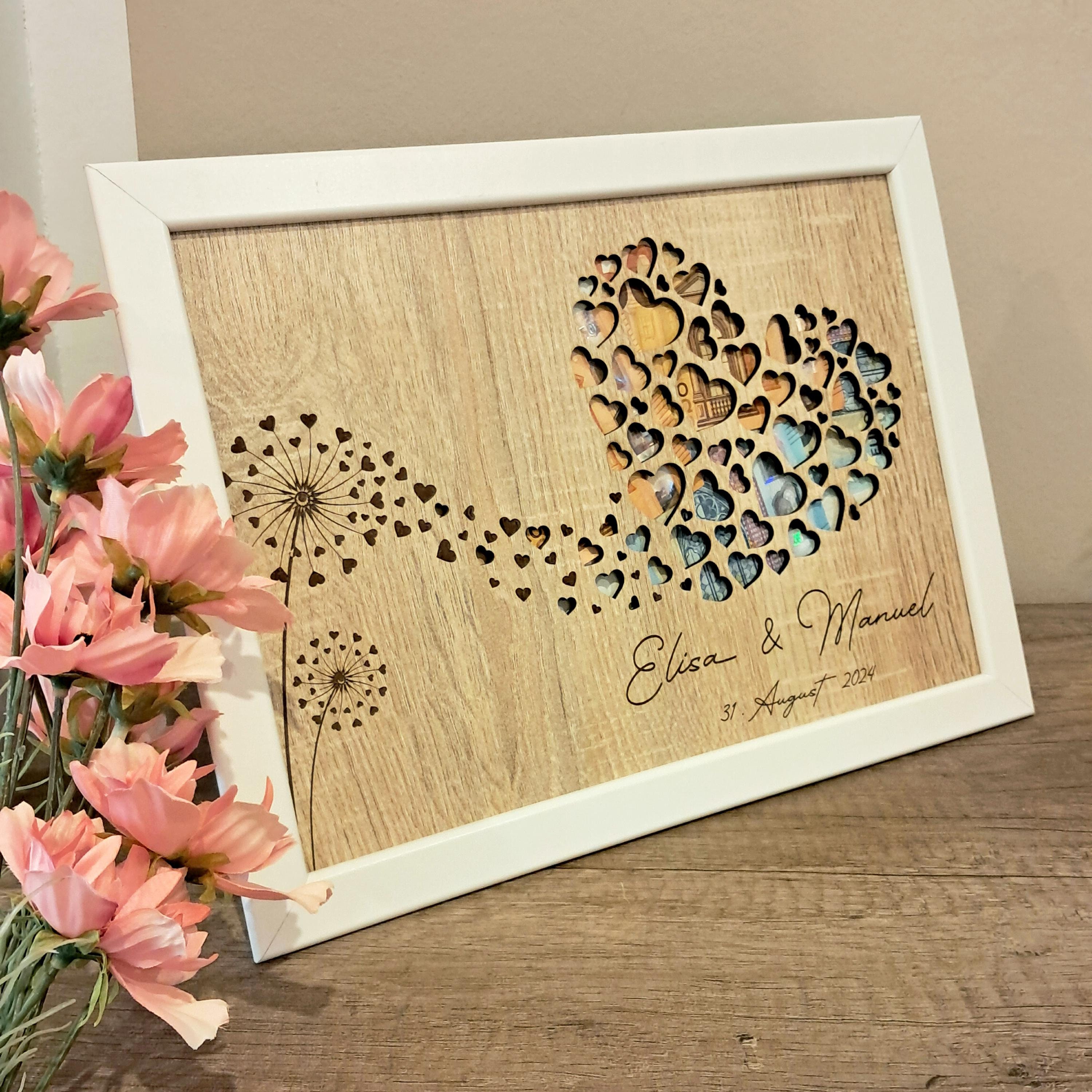 Wunscherfüller Geldgeschenk Holz Karte – Personalisierte Geldklammer Für Hochzeit, Geburtstag, Kommunion