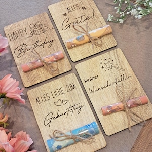Geldgeschenk Kleinigkeit Geschenkkarte Geld verschenken Hochzeit Geburtstag Taufe Feier Jubiläum Geldverpackung Geldschein Herz Wunsch