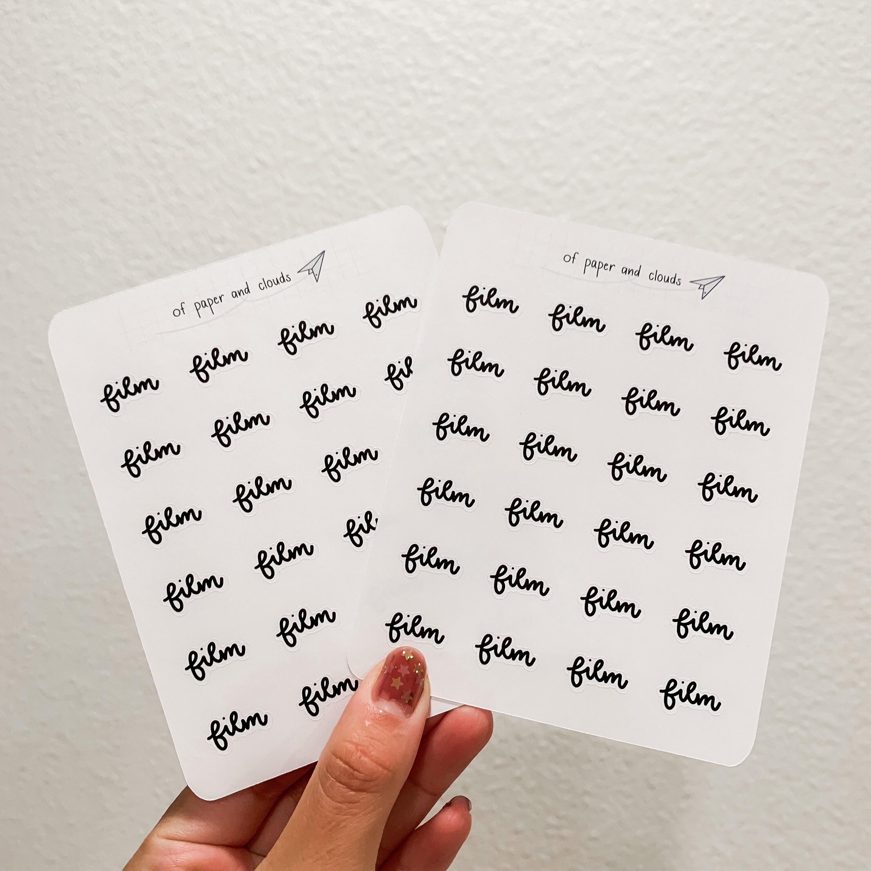 Film Script Hand Written and Hand Lettered Planner Stickers - Etsy