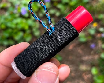 Chapstick Holder - Minimalist Elastic Lip Balm Holder - Attach to your keychain!
