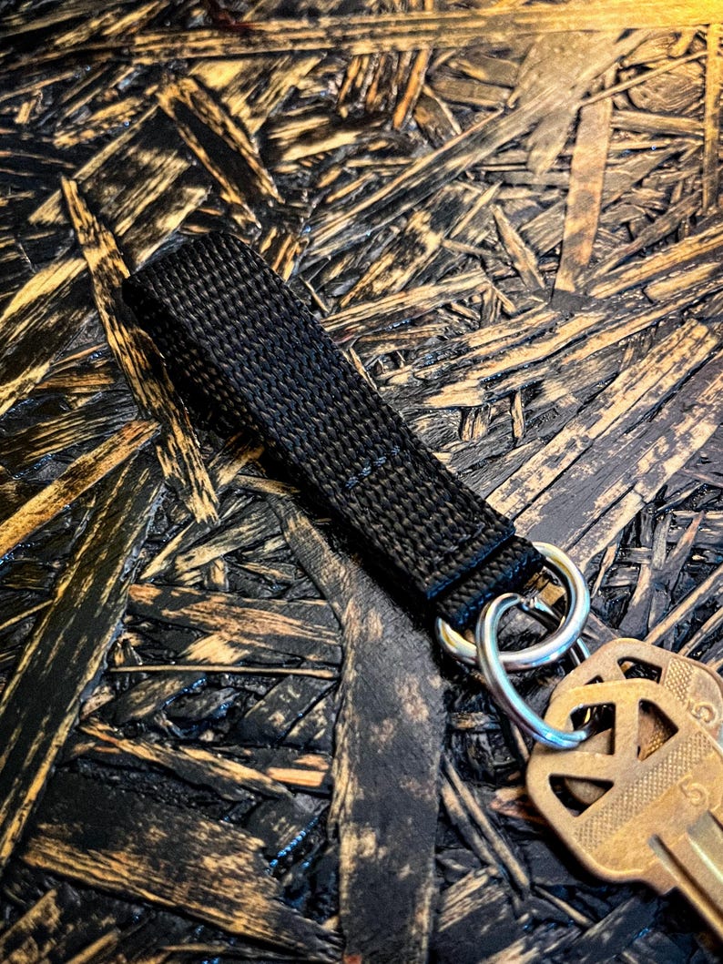 Keychain Less Thread Minimalist Small Keychain Webbing Loop - the Perfect Small Keychain - Etsy