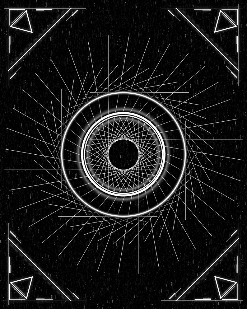 Geometric Space Vector Art Poster