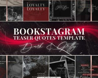 Boek met citatenkit Dark Romance – Instagram-berichtsjabloon