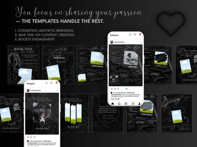 Pitch Black Canva Template for Dark Mafia Romance Authors Promoting ...