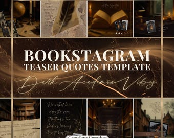 Dark Romance Book Quotes Set – Dark Academia Vibes - Instagram Post Template