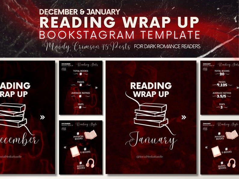 Monthly Book Wrap up Template - Reading Recap Carousel - Canva ...