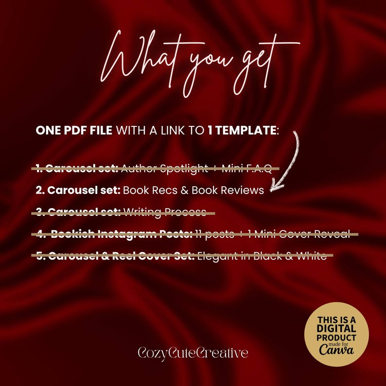 Elegant Dark Romance Book Review Template – 2 Elegant Instagram ...