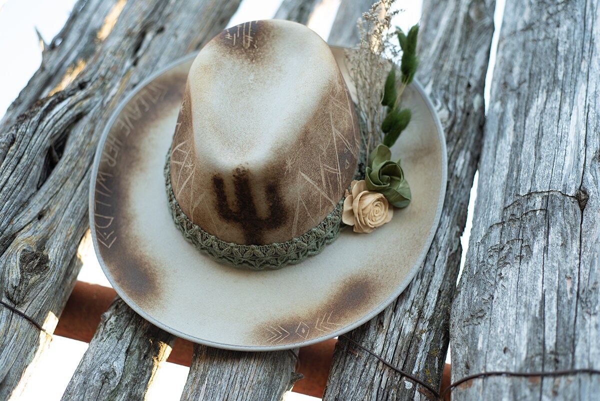 Brown Cattleman Cowboy Hat for Men Women Felt Western Hat for Men