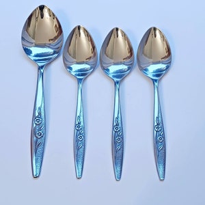 Oneida Northland OHS62 Stainless (3) Teaspoons & (1) Place Oval Soup Spoon~See Full Description
