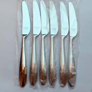 NEW (6) Lenox BARNABY CANTERA 18/10 Stainless 9 1/4&quot; Dinner Knives~See Full Description