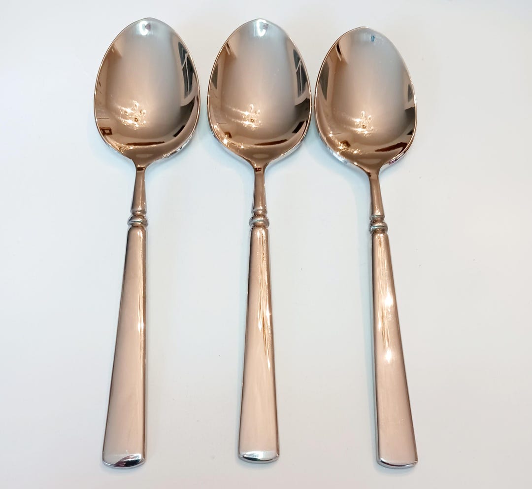 Satin Easton (Stainless) Pierced Tablespoon (Serving Spoon) By Oneida Silver | , Ltd - View #10