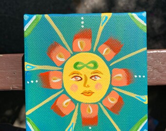 Sun Face Painting Etsy