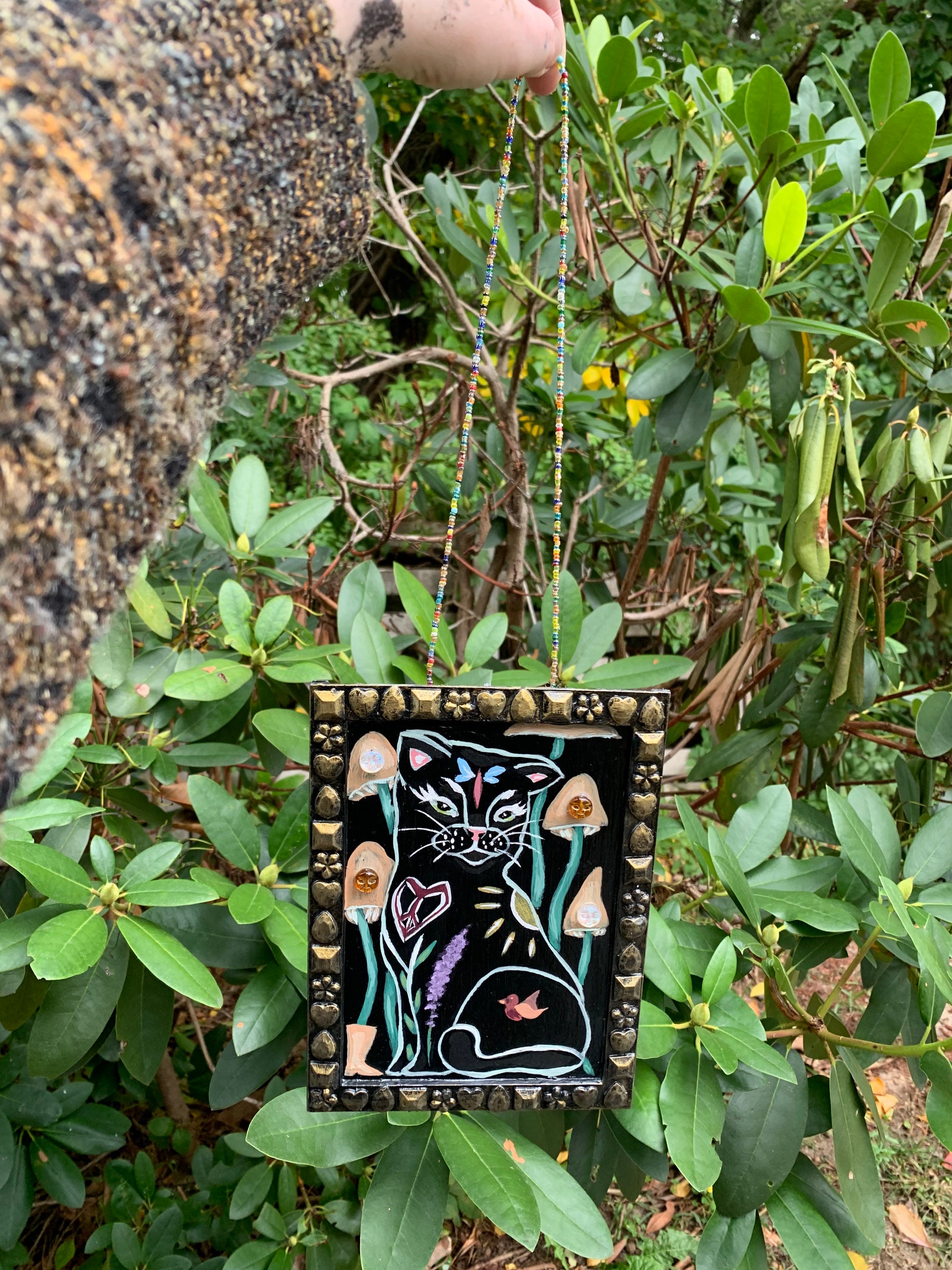 Trippy Cat Painting/ Abstract Cat Art/ Original Cat Painting/ Etsy