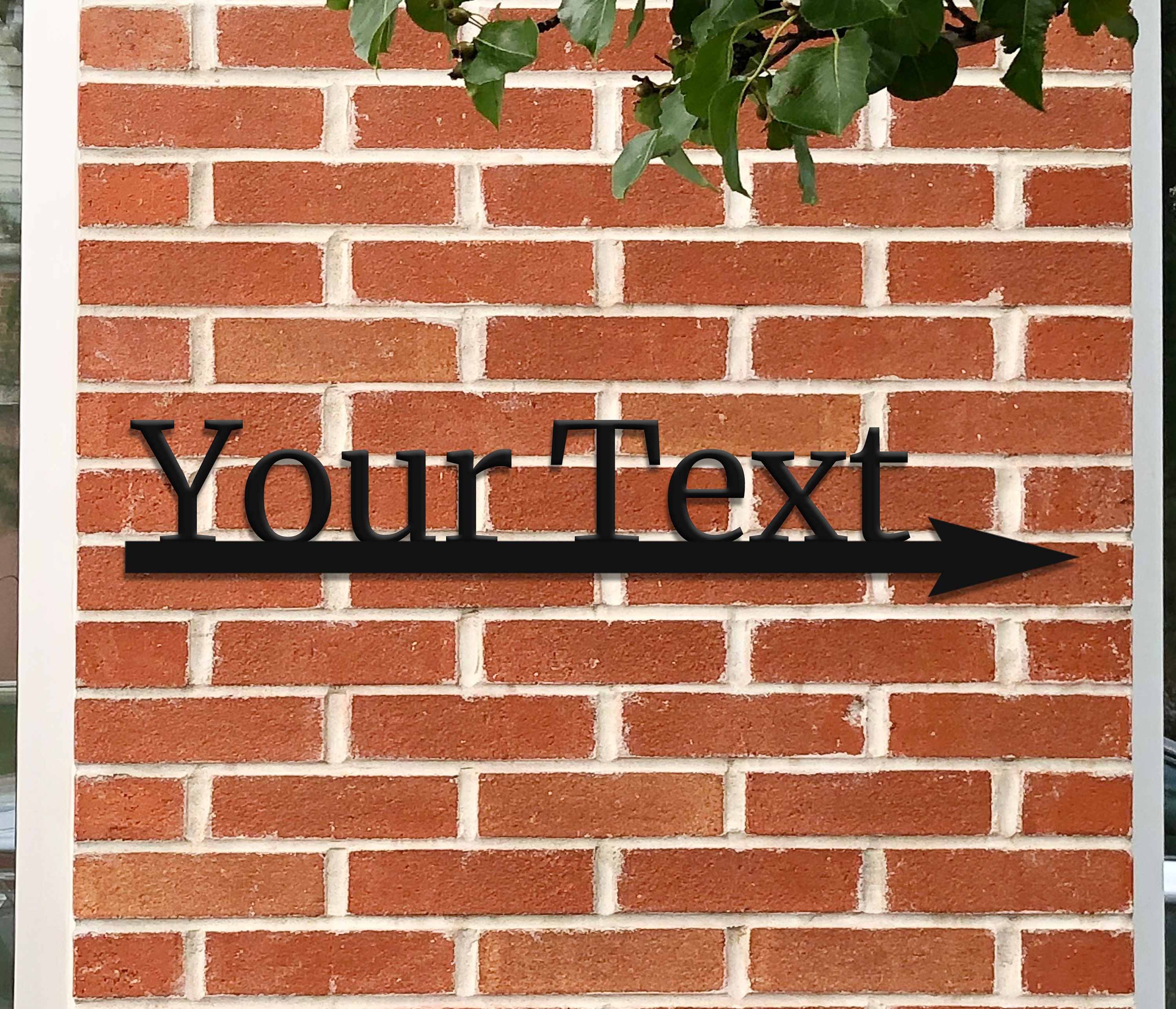 Arrow Signs for Directions Address Plaque Arrow Metal Etsy