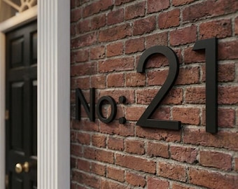 Modern Metal House Numbers: Large Address Sign