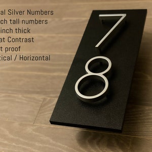 Vertical House Number Sign | Horizontal House Number Sign  | Floating house number | modern Metal address plaque | Metal House Number sign