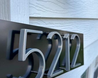 Vertical & Horizontal House number | House Number Plaque | Address Plaque | House Numbers | Easy to Install House Sign | Address Number Sign