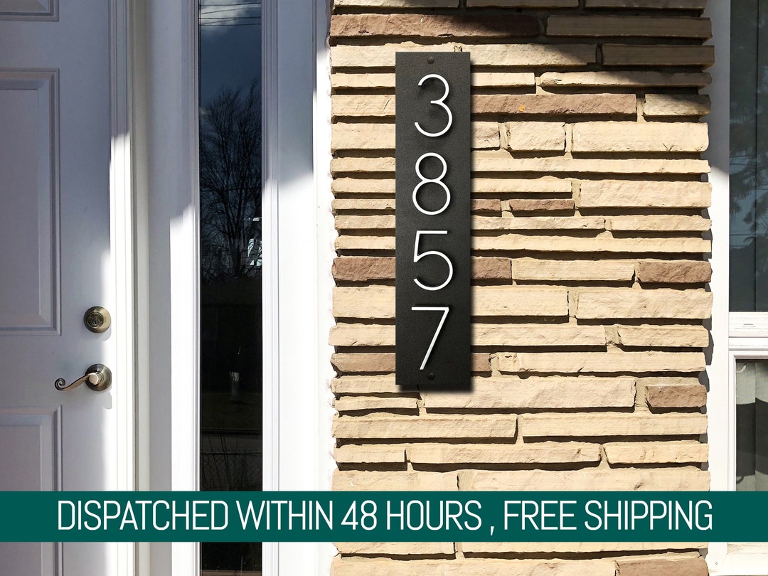 House Numbers | Modern Address Plaque | Modern House Numbers| Address ...